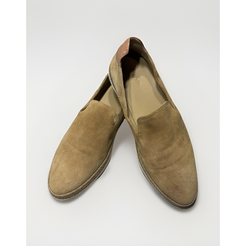 Vince Dillon Brown Suede Espadrille Trim Whipstitch Sneakers Shoes Women's 8.5M